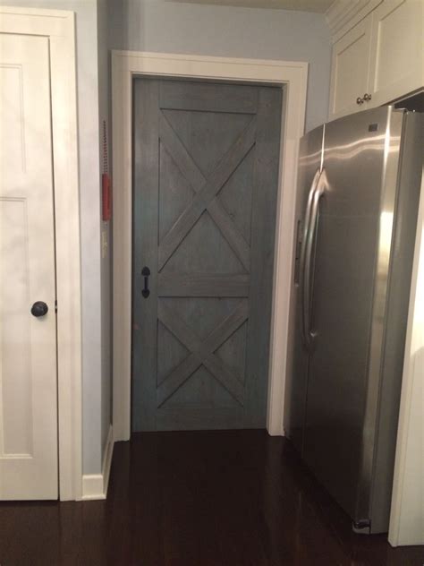 Barn door | Barn door pantry, Barn door, Sweet home I wanted to jump on the bandwagon without looking like there's, well, a wagon behind the door.