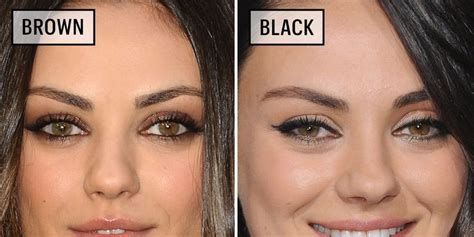 Traditional colors, such as black, brown or grey, are perfect for timeless, natural looks. Celebrities Wearing Black Versus Brown Eyeliner - Why You ...