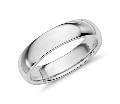 Looking for matching wedding bands? Comfort Fit Wedding Ring in 14k White Gold (5mm) | Blue Nile