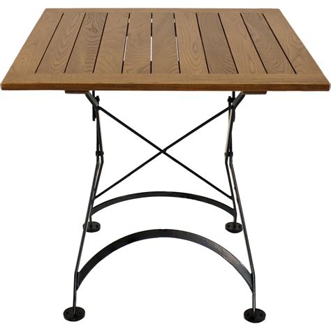 Sunnydaze European Chestnut Wood Folding Square Bistro Table 32