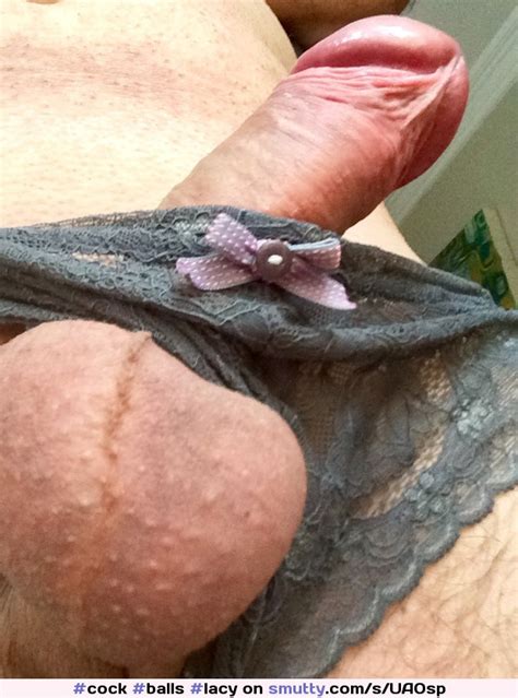 Cock Balls Lacy Panties Cockinpanties Crossdresser Hardcock Bulge Pantybulge