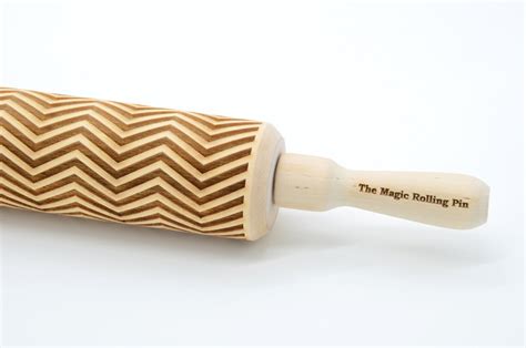 Embossing Rolling Pin Zigzag Embossed Rolling Pin Roller Etsy