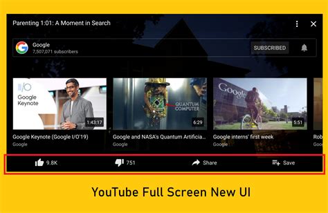 Youtube Improves Its Ui Letting Users Enjoy Full Screen Mode With
