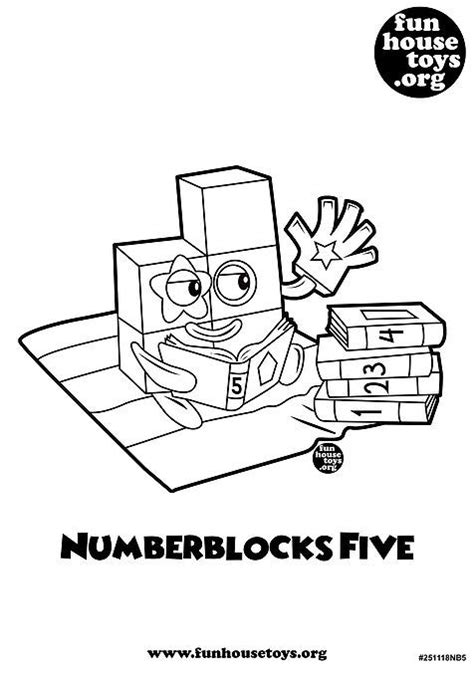 Numberblocks 5 Colouring Pages Thekidsworksheet