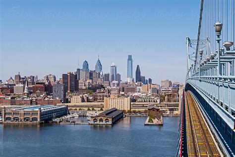 Philadelphia Skyline As Seen From The Franklin Bridge By Stocksy