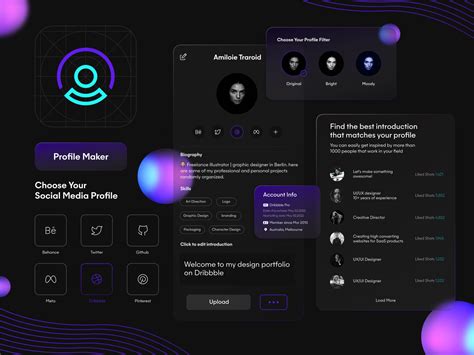 Profile Maker App By Aren On Dribbble