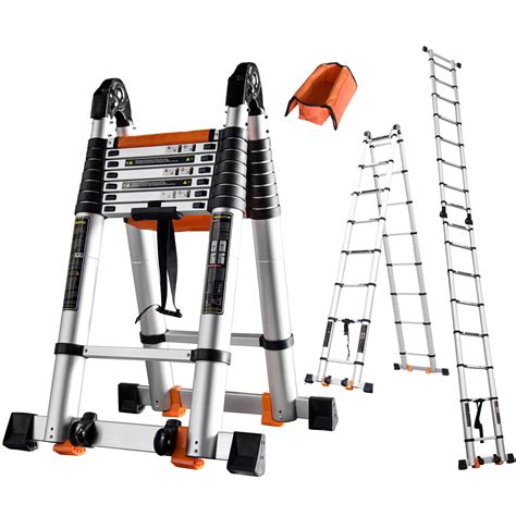 Buy 20ft Telescoping Ladder W Stabilizerwheelscargo Holdadjustable