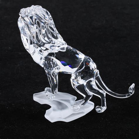 Swarovski Crystal Lion Figurine With Box Ebth
