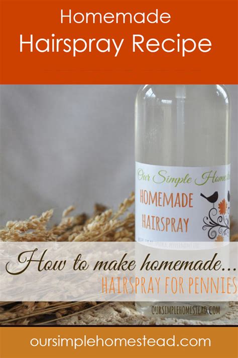 How To Make Hairspray Homemade Diy Recipe Homemade Hair Spray Diy