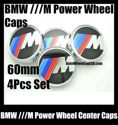 Bmw M Power Wheel Center Caps 60mm 4pcs Hubs Roundels Emblems Badges