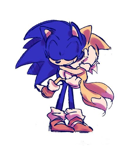 Sonic And Tails Brotherly Hug Artist Kuteun0 Milesprower
