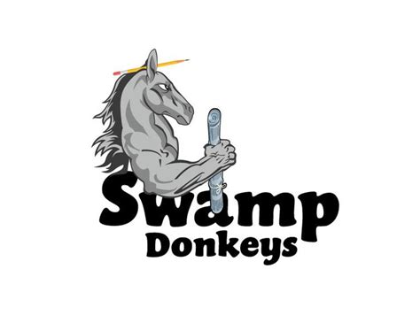 Swamp Donkeys Logo For School Project Logo For School Donkey Logo