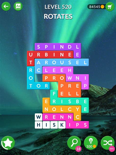 Word Shapes Level 520 Rotates Answers