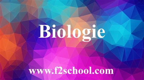 Biologie F2school
