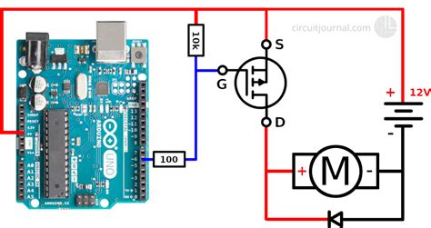 P Channel Mosfet And Arduino Switching A 12v Motor Circuit Journal