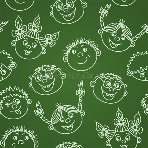 Seamless Doodle Kids Background Stock Vector Illustration Of