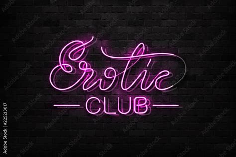 Vecteur Stock Vector Realistic Isolated Neon Sign Of Erotic Club Logo