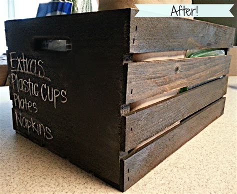 The Unmarried Life 6 Rustic Chalkboard Crate