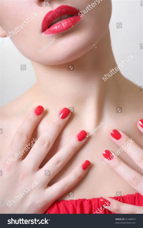 Red Lips Red Nails Stock Photo 31208872 Shutterstock