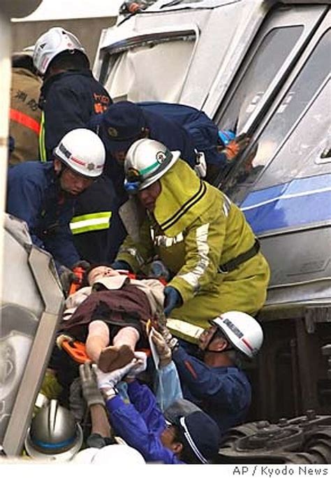 At Least 73 Dead In Japan Rail Crash 7 Car Train Slammed Into