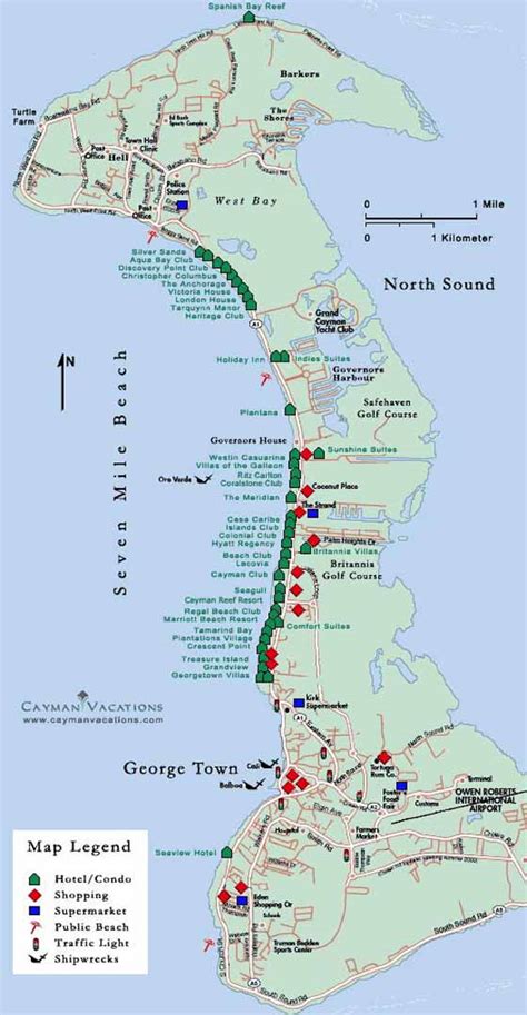 Map Of Grand Caymen Islands