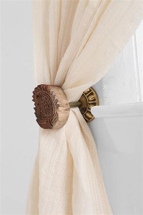 Woodblock Curtain Tie Back Curtain Tie Backs Curtain Ties Tie Backs