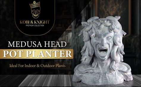 Kobi And Knight Medusa Head Planter Medusa Statue Face Planter For Flower Pot 5