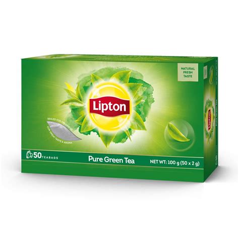 Lipton Pure Green Tea 50 Tea Bag 100g 50x2g Shopee Malaysia