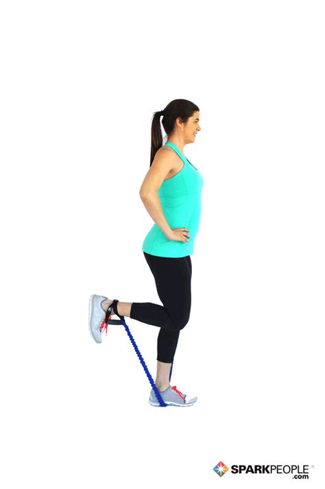 Single Leg Hamstring Curls With Band Exercise Demonstration Sparkpeople