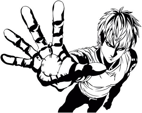 We print the highest quality blackandwhite stickers on the internet | page 3. One Punch Man -- Genos Anime Decal Sticker - KyokoVinyl