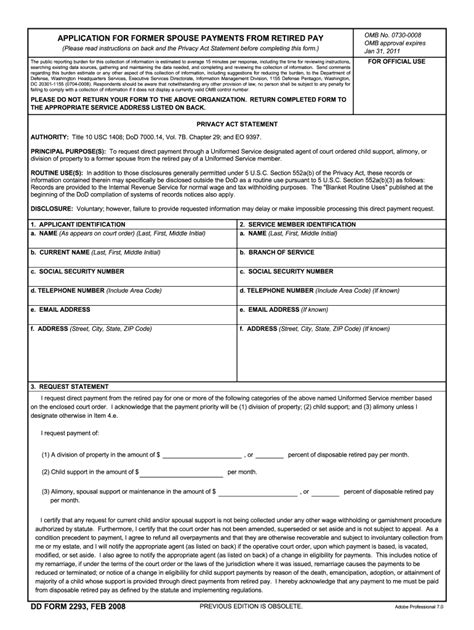 Dd Form 2293 Fill Out And Sign Online Dochub