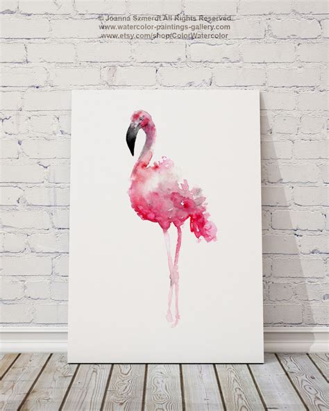 It can be used as a door wreath, home decor wall art, or. Flamingo Art Print Pink Wall Decor Bird Watercolor Painting