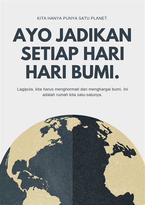 Gratis Contoh Poster Hari Bumi Siap Pakai Canva