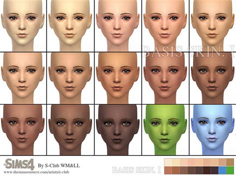 S Club Wmll Thesims4 Bassis Skintones I