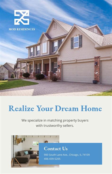 Real Estate Advertising Poster Template Free Pdf Psd Apple Pages