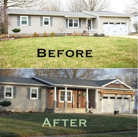 Curb Appeal Beforeafter Ranch House Exterior Ranch House Remodel
