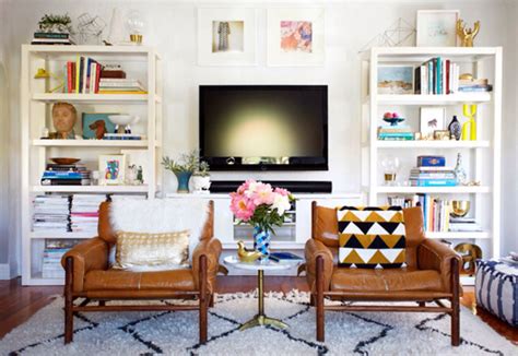 Chairs In Front Of Tv Emily Henderson Living Room Interior Design