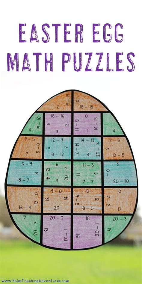 Easter Subtraction Addition Multiplication And Division Egg Shaped