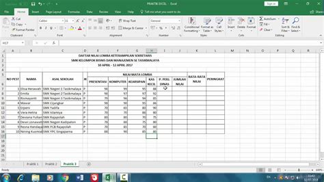Cara Membuat Tabel Penilaian Di Excel Ilmu Pengetahuan IMAGESEE