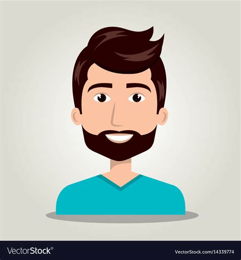 Cartoon Man Icon Face Isolated Royalty Free Vector Image