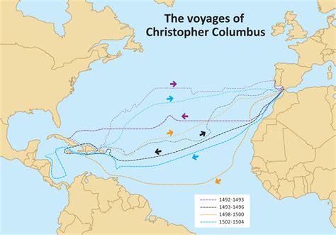 Карта путешествия христофора колумба