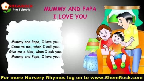 Bookmark comments subscribe upload add. Nursery Rhymes Mummy Papa I Love You Song and lyrics - YouTube