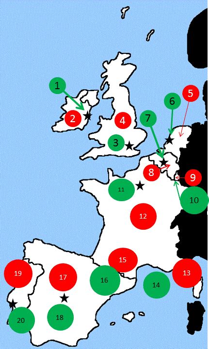 Western Europe Capital Map Quiz