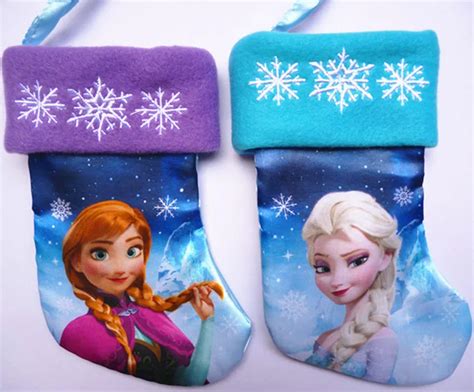 Free Shipping195cm Satin Elsa And Anna Olaf Movie Cartoon Christmas Sock Stocking Christmas