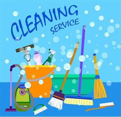 Cleaning Services Advertisement Tools Clipart Various Colored