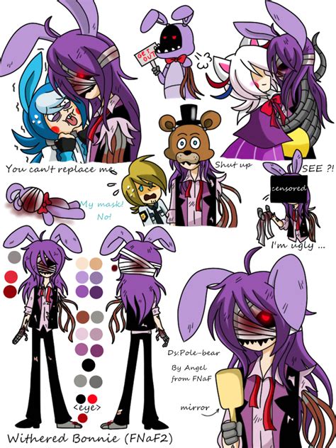 withered bonnie reference by angel from on deviantart anime fnaf fnaf