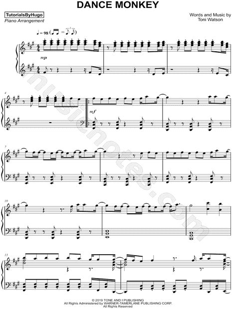 Find your perfect arrangement and access a variety of transpositions so you can print and play instantly, anywhere. TutorialsByHugo "Dance Monkey" Sheet Music (Piano Solo) in ...