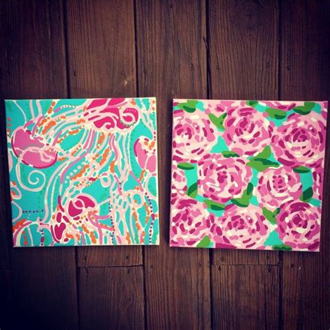 Customizable Lilly Pulitzer Inspired Print 12x12 Canvas Many Prints