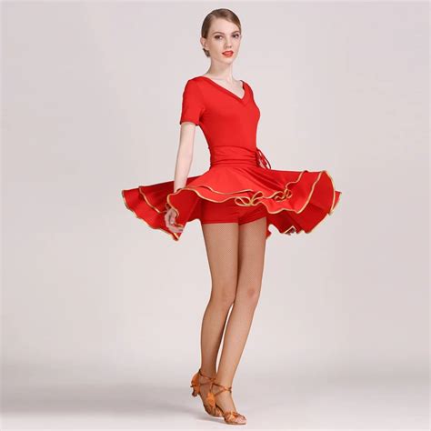 New Square Latin Dance Dress Short Sleeves Women Professional Latin