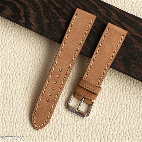 Watch Strap Natural Leather Light Brown Slim Honey